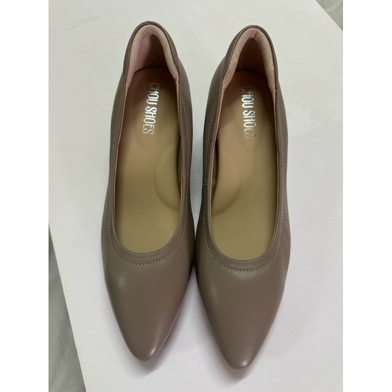 รองเท้าคัชชู แบรนด์ Chou Shoes รุ่น Doris หนังแกะ ความสูง 1.2 หัวแหลม ใส่สบาย หนังนิ่ม ไม่บีบหน้าเท้