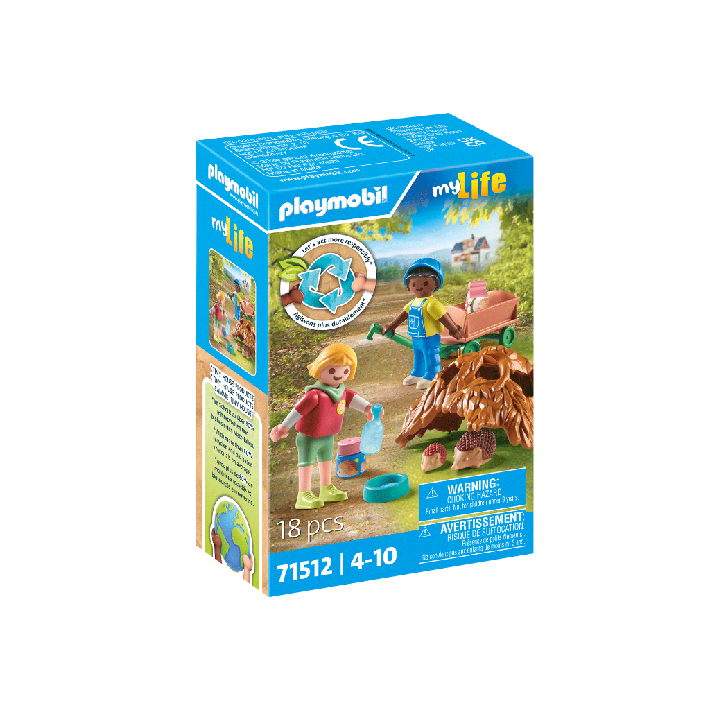 Playmobil 71512 Tiny House Children with Hedgehog family ของเล่นบทบาทสมมติ ไทนี่เฮ้าส์ เด็กกับเม่น