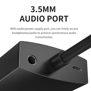 Seamwi สาย HDMI to VGA Adapter 1080p Full HD 60Hz พร้อมตัวแปลงสายเคเบิ้ลเสียง สนับสนุน PS4 Xbox
