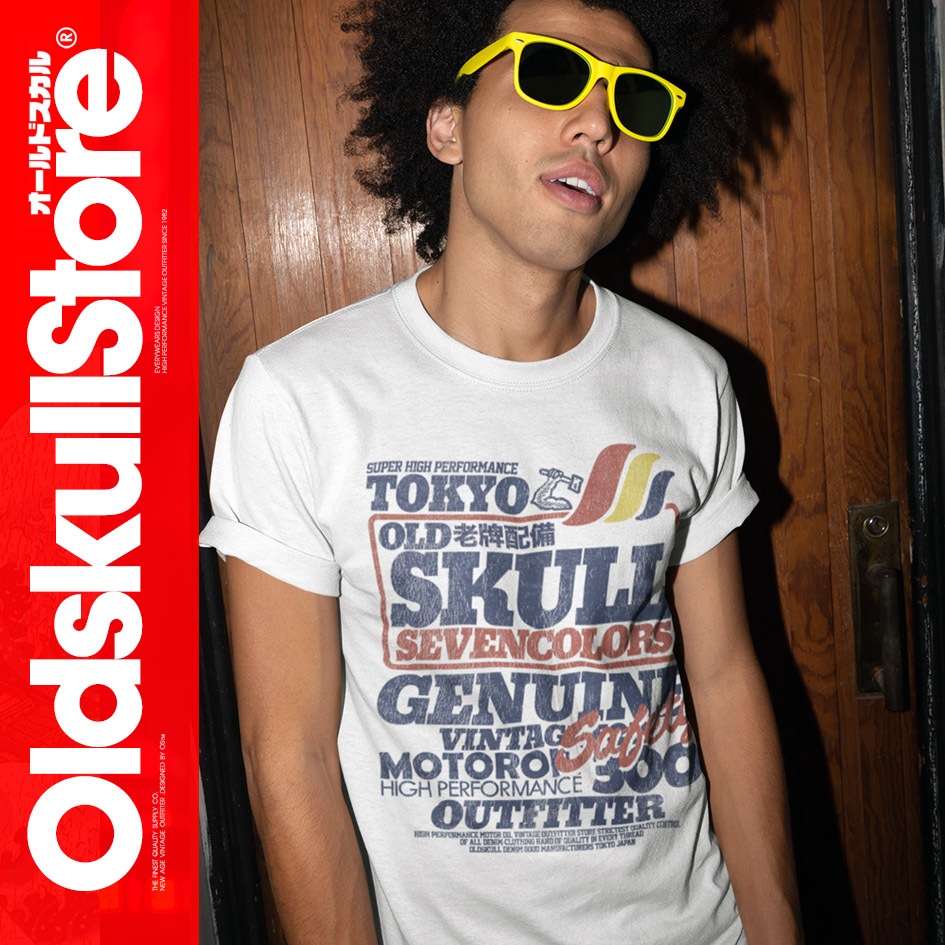 OLDSKULL CLASSIC NEWdesign parate เสื้อยืดผู้ชาย เสื้อยืด คอกลม แขนสั้น พิมพ์ลาย