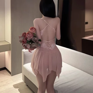 💚Sex time💜ชุดนอน ใส่สบาย ชุดนอนซาติน ชุดนอนไม่ได้นอน ชุดนอน เซ๊กซี่ ชุดนอนลูกไม้ H1120