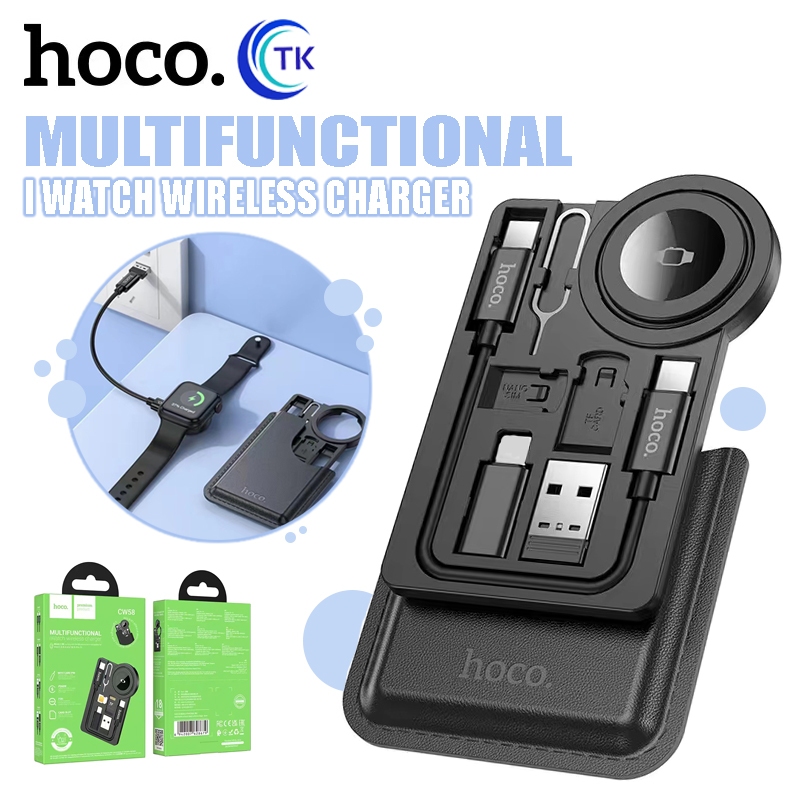 ใหม่!! HOCO CW58 แท่นชาร์จไร้สาย PD60W ที่ชาร์จหูฟัง Multifulctional iWatch wireless charger ของแท้ พร้อมส่ง