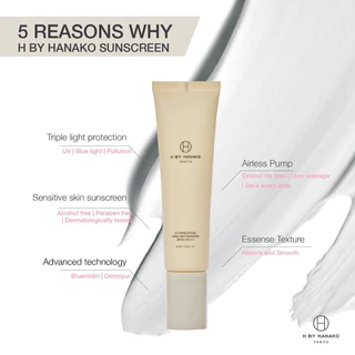 [1 แถม 3 จัดโปร ] ครีมกันแดด H by hanako Tokyo UV essence SPF50+/PA++++ สินค้าหมดอายุ 08/2026
