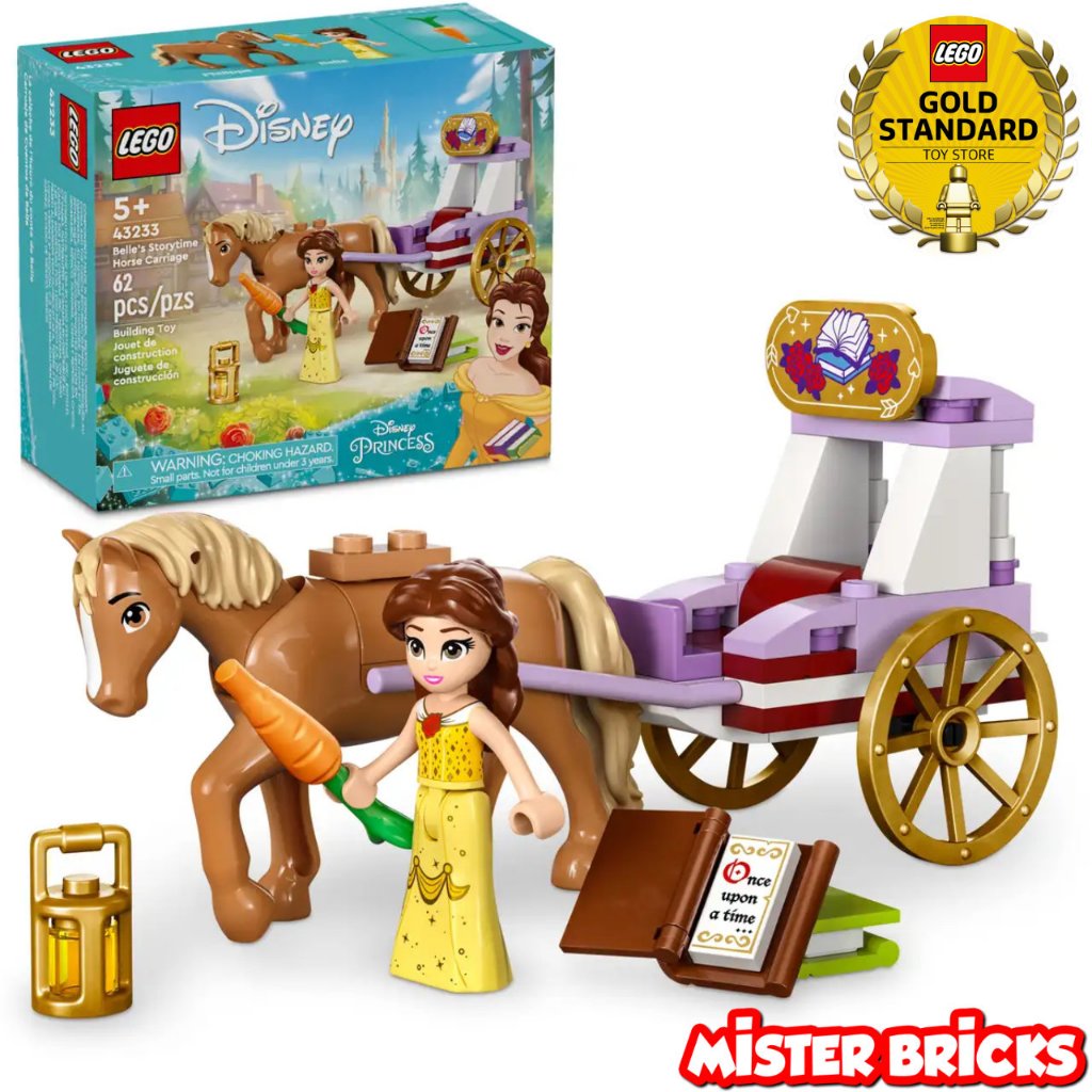 LEGO® Disney Princess 43233 Belle’s Storytime Horse Carriage ชุดรถม้าของเบลล์