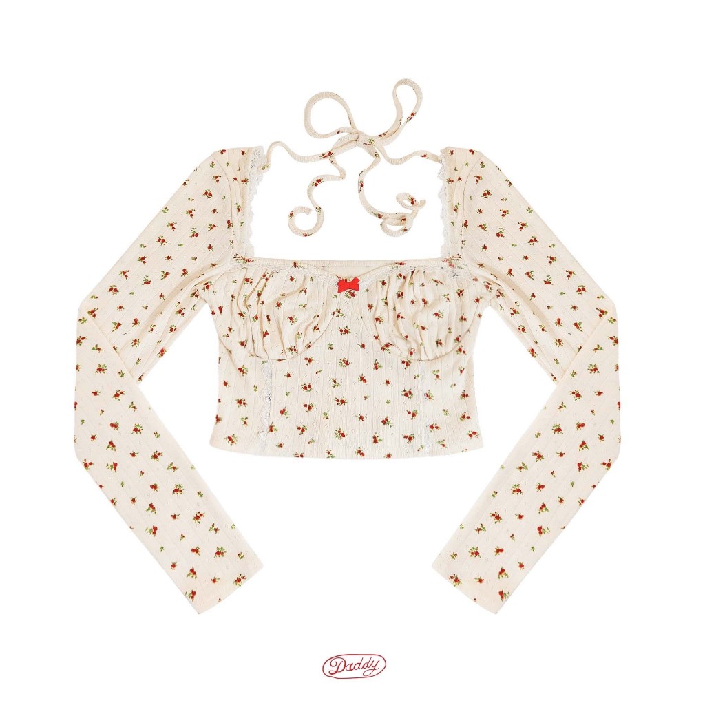 DADDY | Begonia Blouse เสื้อแขนยาวครอปท็อป สุดน่ารัก