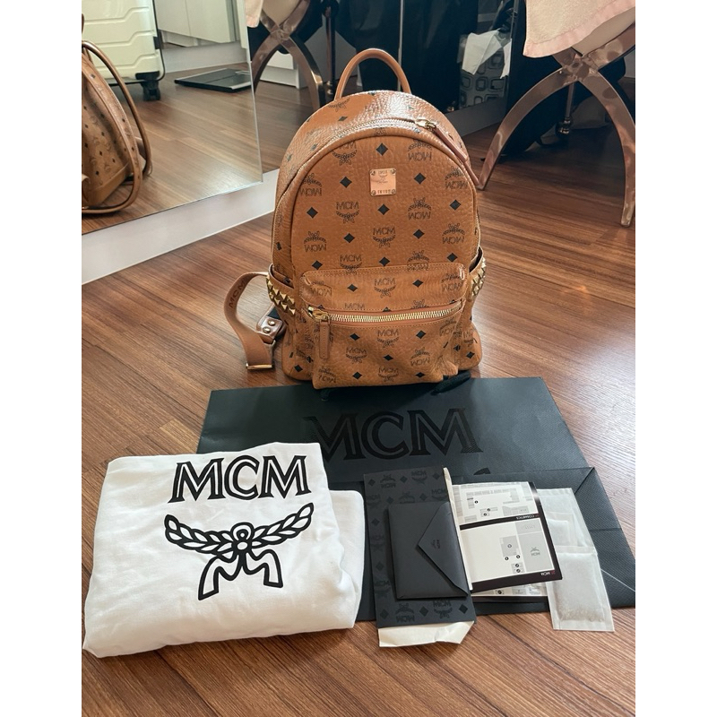 กระเป๋าเป้ MCM ไซส์ S ของแท้ช้อปเกาหลีอุปกรณ์ครบ