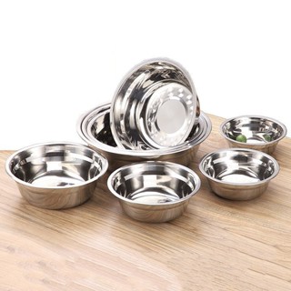 อ่างสแตนเลส ทรงกลม ทรงกลม ครัวเรือน อ่างขนม อ่างผัก อ่างผลไม…