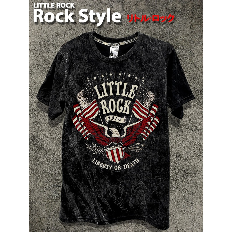 เสื้อยืด คอกลม แขนสั้น Little Rock ลาย อินทรี USA