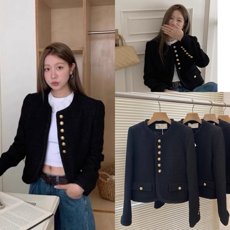 Blazer ผ้าทวิตแต่งกระดุมทอง TAG : SUO NI SHA