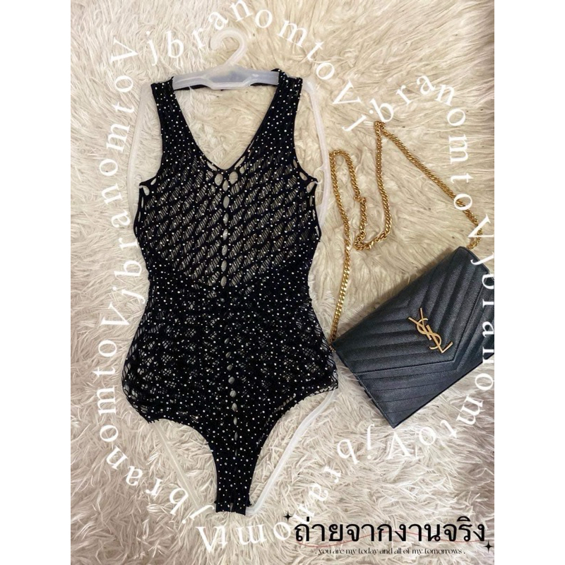 บอดี้สูทงานเพชร รูหน้า สวยตรงปก ถ่ายจากงานจริง