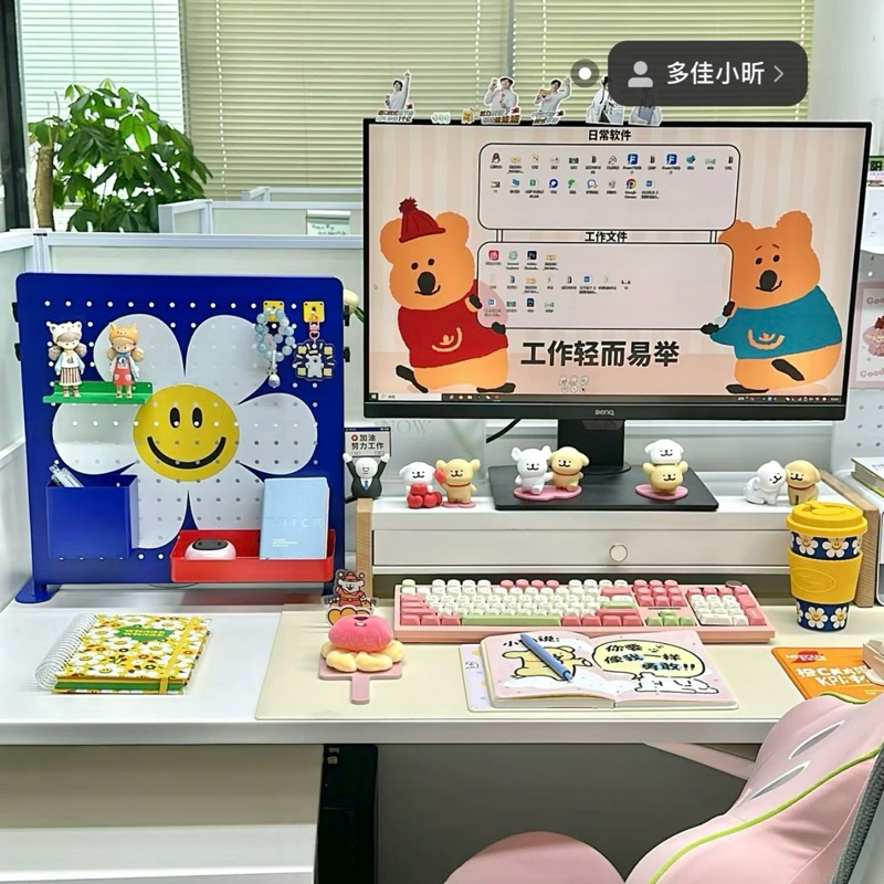 พร้อมส่ง🌈 Wiggle Wiggle ของแท้ 100% บอร์ดแขวนของ แต่งโต๊ะคอม Desk Organizer ชั้นวางของ กระดานแขวนของ ตะขอ โพสอิท 84021 - รูปที่ 3