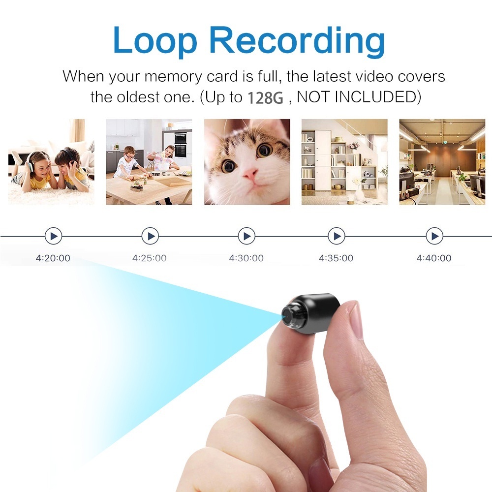 กล้องวงจรปิดไร้สาย 1080P WIFI ขนาดเล็ก ความละเอียดสูง มองเห็นที่มืด ตรวจจับการเคลื่อนไหว มองเห็นที่มืด สําหรับเด็กทารก