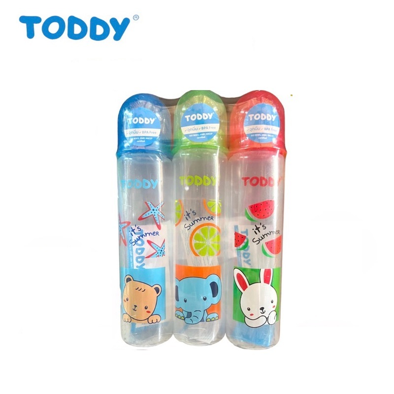 Toddy ท็อดดี้ ขวดนมสลิม ขนาด 8oz. แพ็ค 3 ขวด