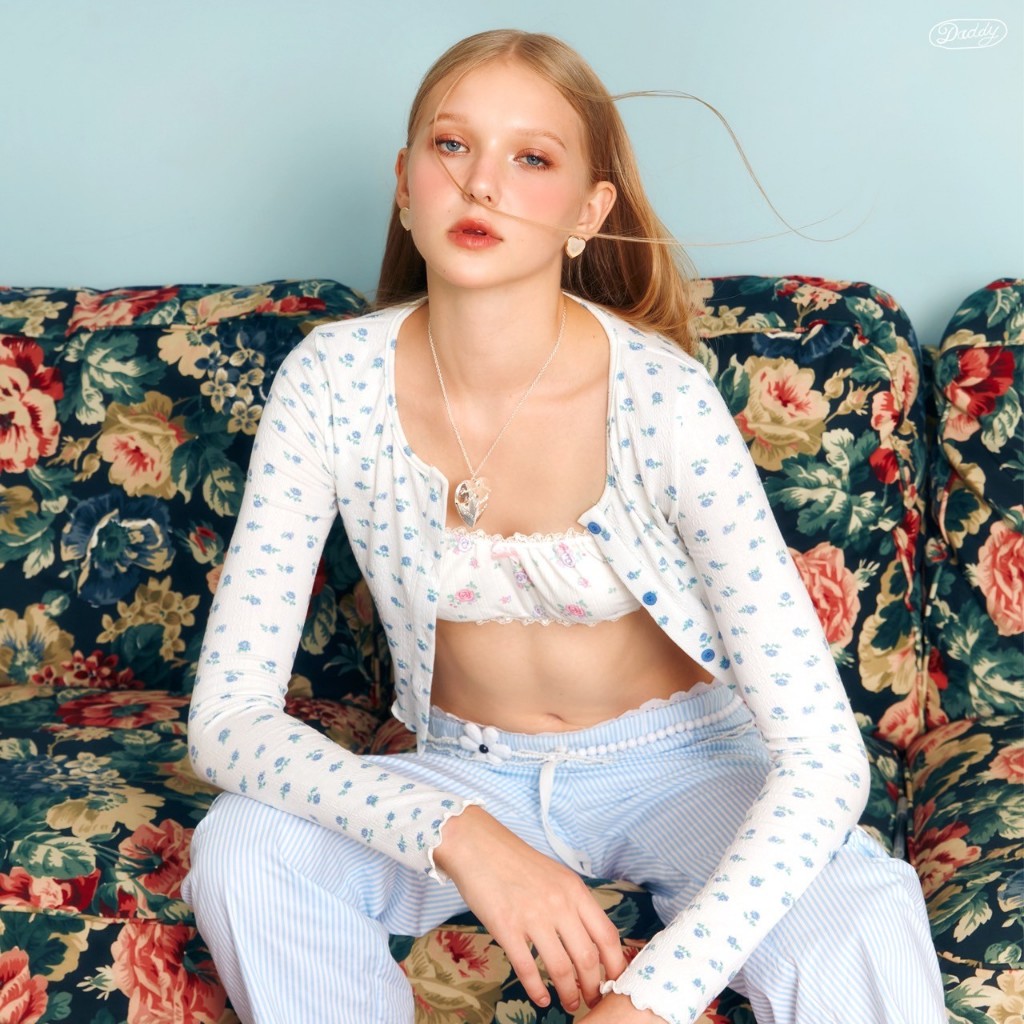 DADDY | Trixie Bra & Trixie Underwear Set ชุดชั้นใน ลายดอกกุหลาบ 2 สี สุดน่ารัก - รูปที่ 5