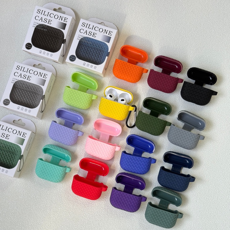 -เคสหูฟังซิลิโคน ลายสาย สำหรับเคสแอร์พอต  รุ่น แอร์พอต4/3 pro1 pro2 Gen1 Gen2