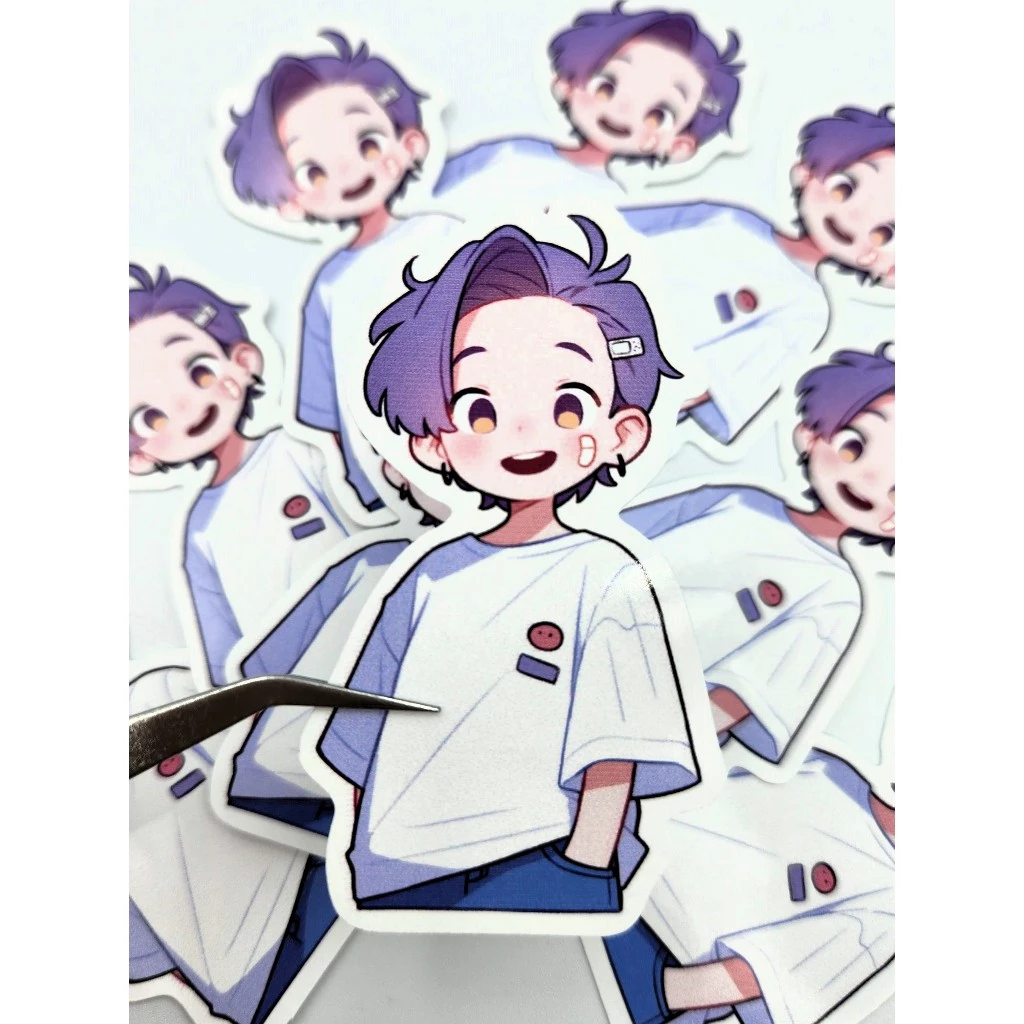 ✨รับทำสติกเกอร์✨ ( พร้อมส่งใน 1 วัน สั่งวันนี้จัดส่งวันถัดไป )⚡️ ไดคัท 100% ไดคัทตามตัวละคร สติกเกอร์ขาวเงา กันน้ำ