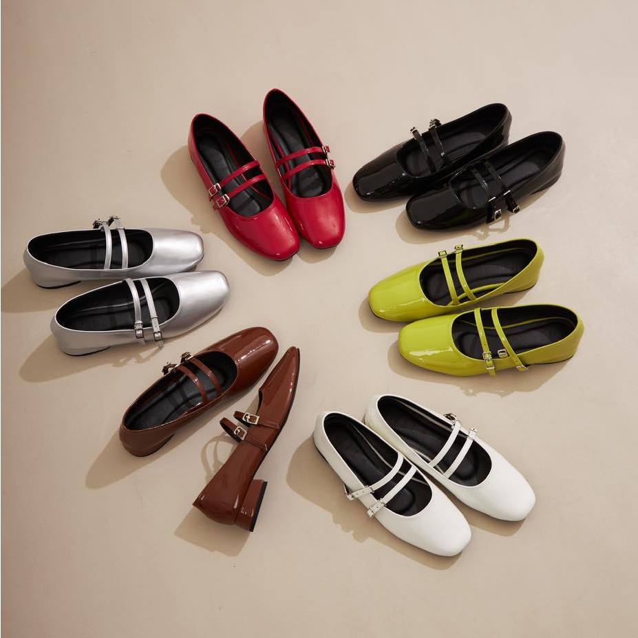 wila shoes รองเท้าคัทชู คาด2เส้น รุ่นมิกกี้