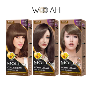 Molly Organic Color Cream มอลลี่ คัลเลอร์ ครีมเปลี่ยนสีผม สีย้อมผม 100ml