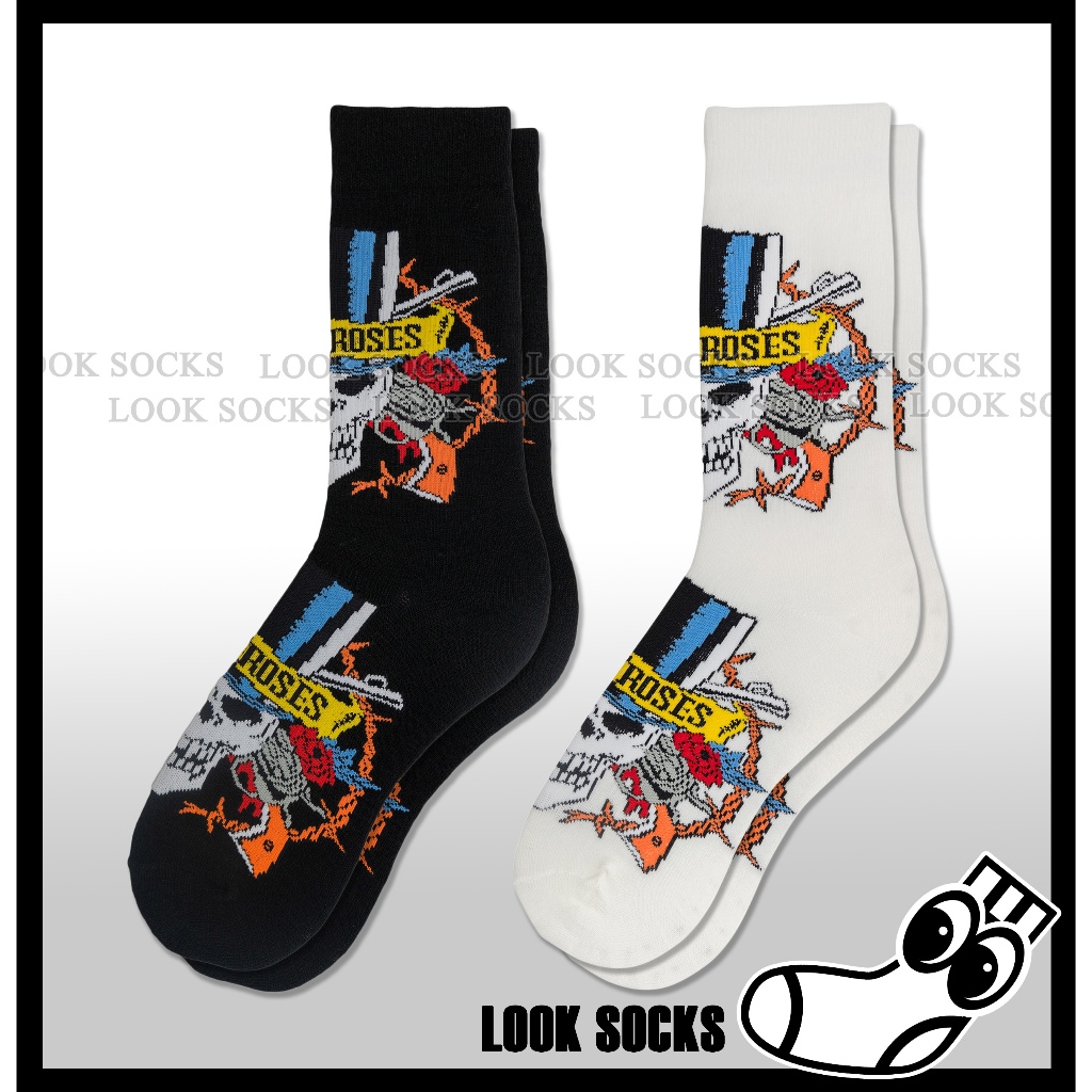 ถุงเท้า ลายวงดนตรี Guns N' Roses ขนาด Free size