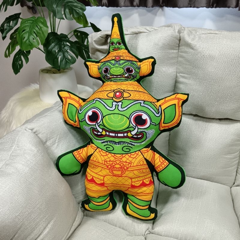 หนุมาน ทศกัณฐ์ หมอนตุ๊กตาตัวละครรามเกียรติ์ มีหลายแบบ หลายขนาด พร้อมส่ง - รูปที่ 2