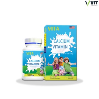 (40 เม็ด)VITA Camel นมแคลเซียมเติบโตแคลเซียมคาร์บอเนตเพิ่มคว…