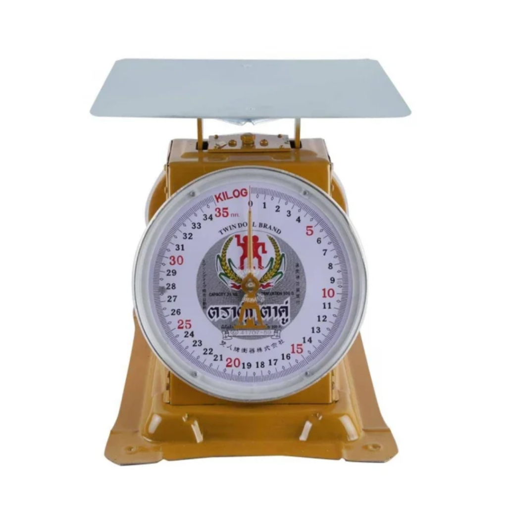 ตราตุ๊กตาคู่ ตราชั่ง เครื่องชั่ง ขนาด 20 กก 35 กก. 60 กก. จานแบน ตราชั่ง กิโลชั่งสปริง ตุ๊กตาคู่ 60 กิโลกรัม คู่แข่ง - รูปที่ 6