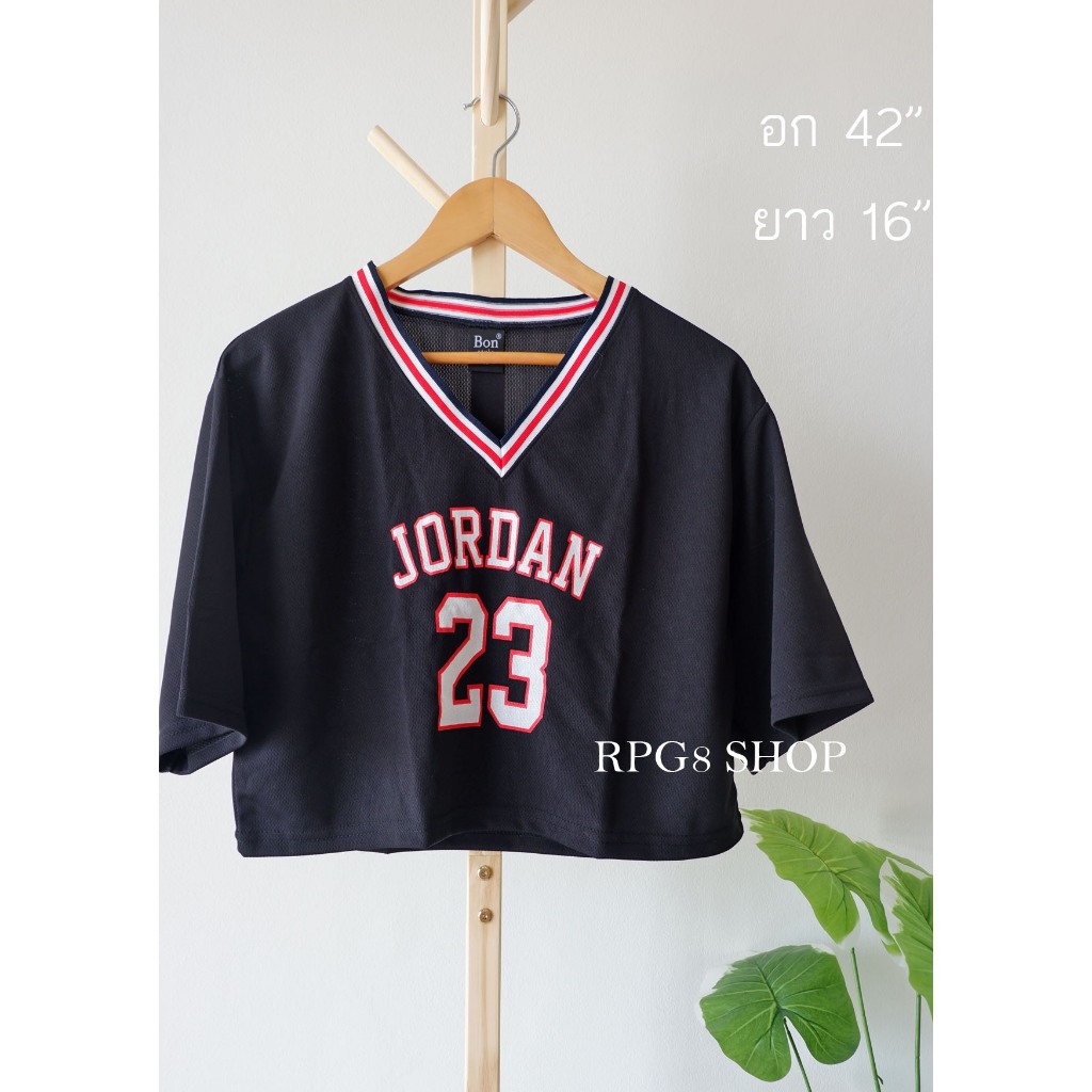 เสื้อบาสทรงครอป แขนสั้น ใส่สบาย พิมพ์ลาย