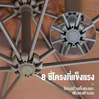 DoDo ร่มกันแดดสนามใหญ่ 3M ในสวน ร่มสนามเสาข้าง กลางแจ้ง รวมฐานร่ม ตลาดนัด แม่ค้า ร้านกาแฟ ขายของ สระว่ายน้ำ Sun Umbrella