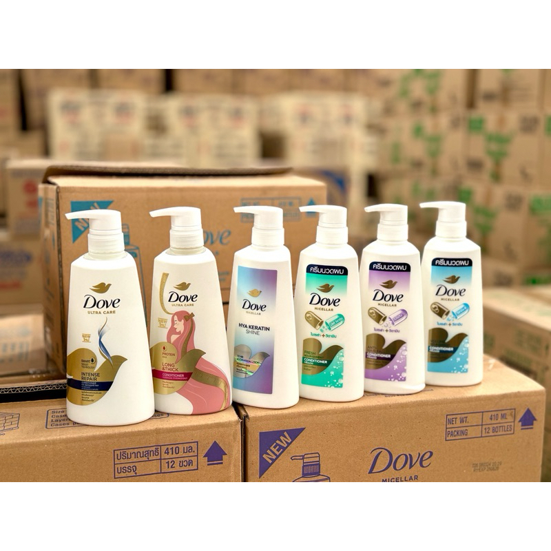 🔥🔥 Dove ครีมนวดผม โดฟ ขนาด 410 มล.ทุกสี ขวดปั๊ม Conditioner ครบสูตร.