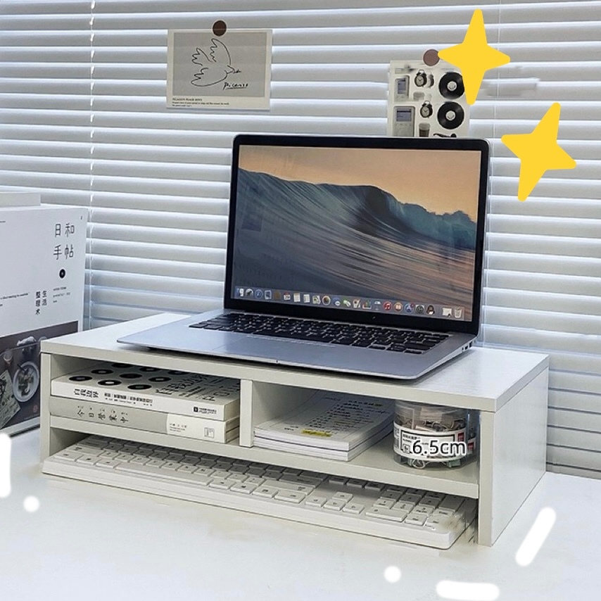 ชั้นวางคอมพิวเตอร์ โต๊ะวางจอคอม ที่วางจอคอม ขาตั้งจอคอม ชั้นวางจอคอม โต๊ะวางคอม KKHOME