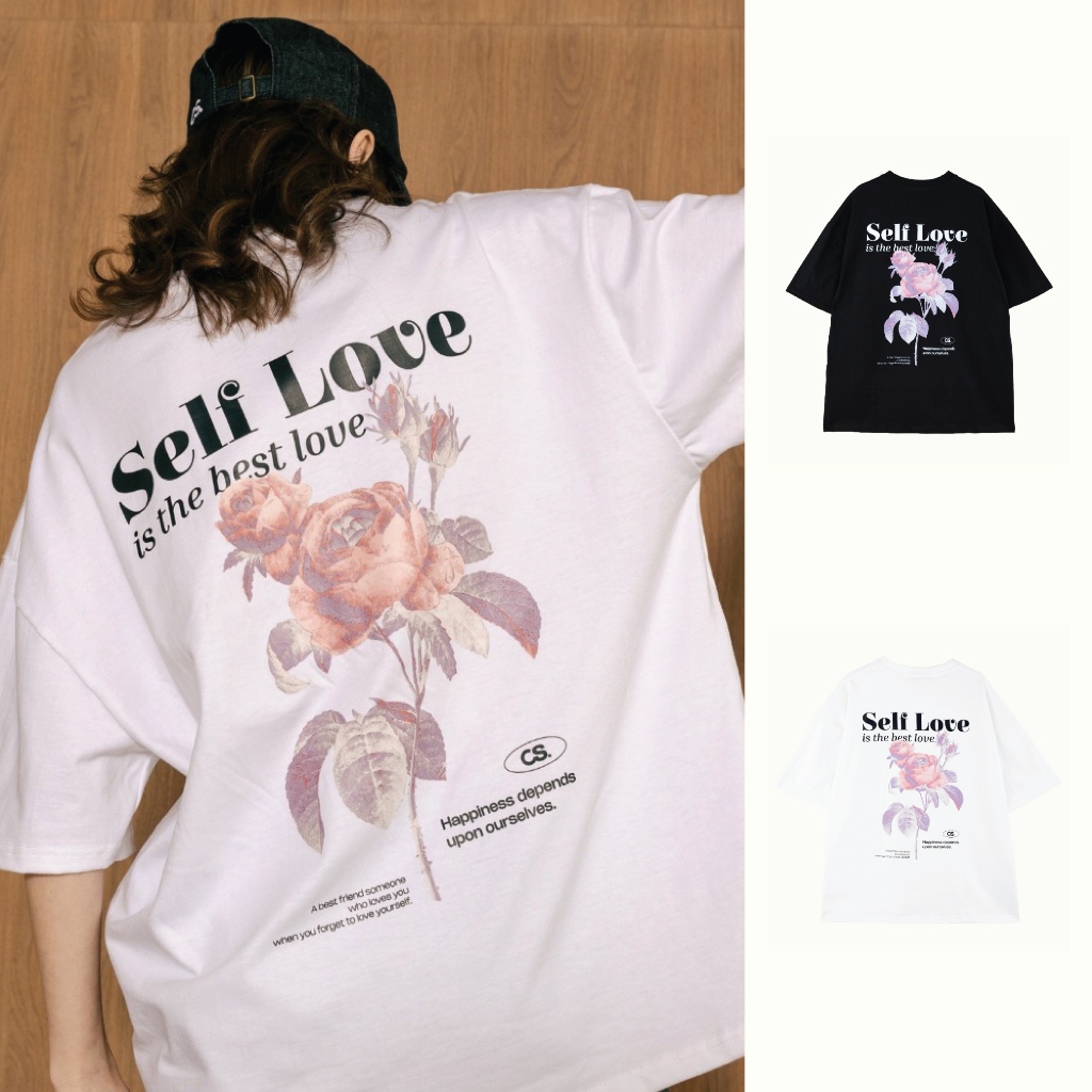 Classy - เสื้อยืด Oversize แขนสั้น สกรีนลาย รุ่น Self Love