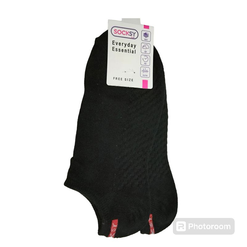 ถุงเท้าข้อสั้นพื้นลายฉลุ socksy รุ่น V-7 ขนาดฟรีไซส์ เนื้อหนานุ่ม ใส่สบาย (แพ็ค5/10คู่) - รูปที่ 4