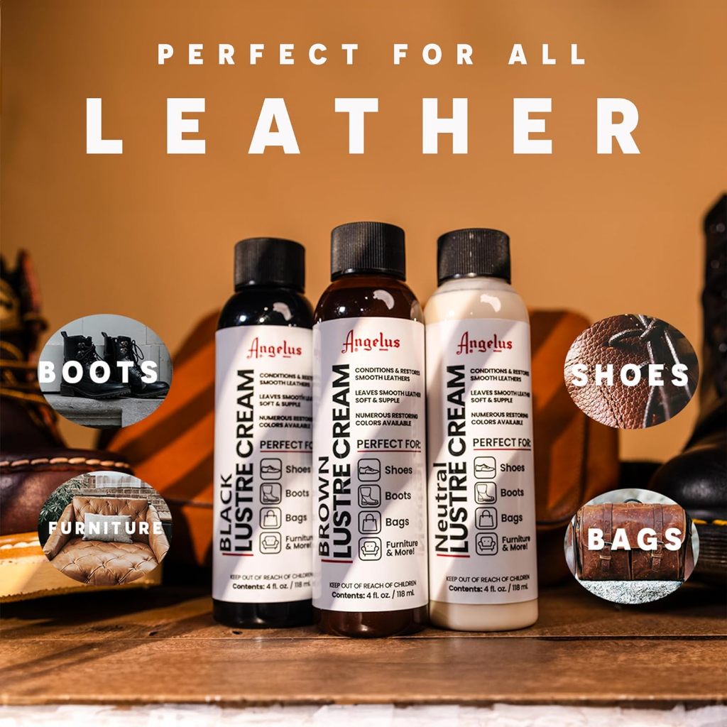 🇺🇸Angelus  Leather Lustre Cream 118ml 🧽ผลิตภัณฑ์ทำความสะอาดเครื่องหนัง made in U.S.A