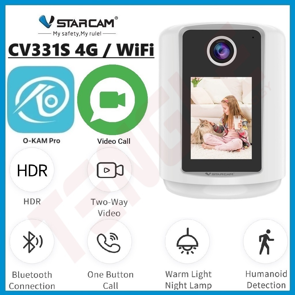 VSTARCAM CV331G 4G SIM / CV331S FULL HD 1080P 2MP TwoWay One Click Video Call กล้องวงจรปิดวีดีโอคอล