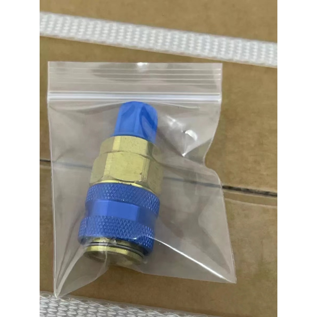 คอปเปอร์ เติมน้ำยาแอร์ R134a สีน้ำเงิน AC Coupler R-134A Low side คอปเปอร์แอร์ น้ำเงิน หัวเติมน้ำยาแอร์รถยนต์ 134a