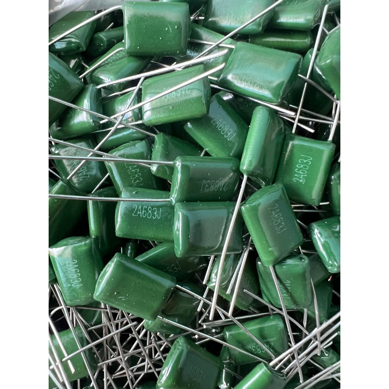 1 Pcs 683J100ตัวเก็บประจุการ 100V683J  0.068UF 100V 683J 5มม.โพลีโพรพิลีนปลอดภัยฟิล์มพลาสติก