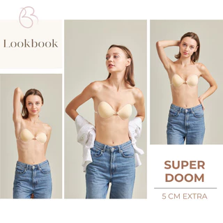 𝐁𝐚𝐥𝐚 𝐒𝐮𝐩𝐞𝐫 𝐃𝐨𝐨𝐦 บราเสริม อัพไซซ์ 5 cm 🍼ดูมสุดๆ แถมฟรีสายใส 2 เส้น อกไข่ดาวต้องลอง 💗