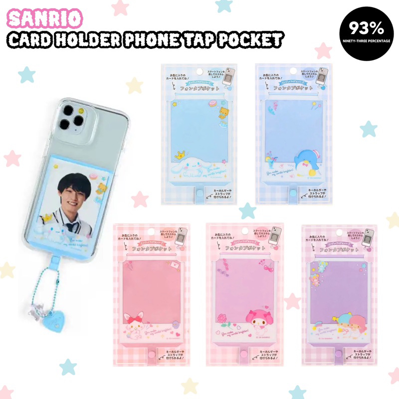 🎀 Sanrio Card Holder Phone Tap Pocket 🎀 ใส่รูป ใส่การ์ด ไว้หลังมือถือ ห้อยพวงกุญเเจ ( แท้ 100% นำเข้าจากญี่ปุ่น🇯🇵 )
