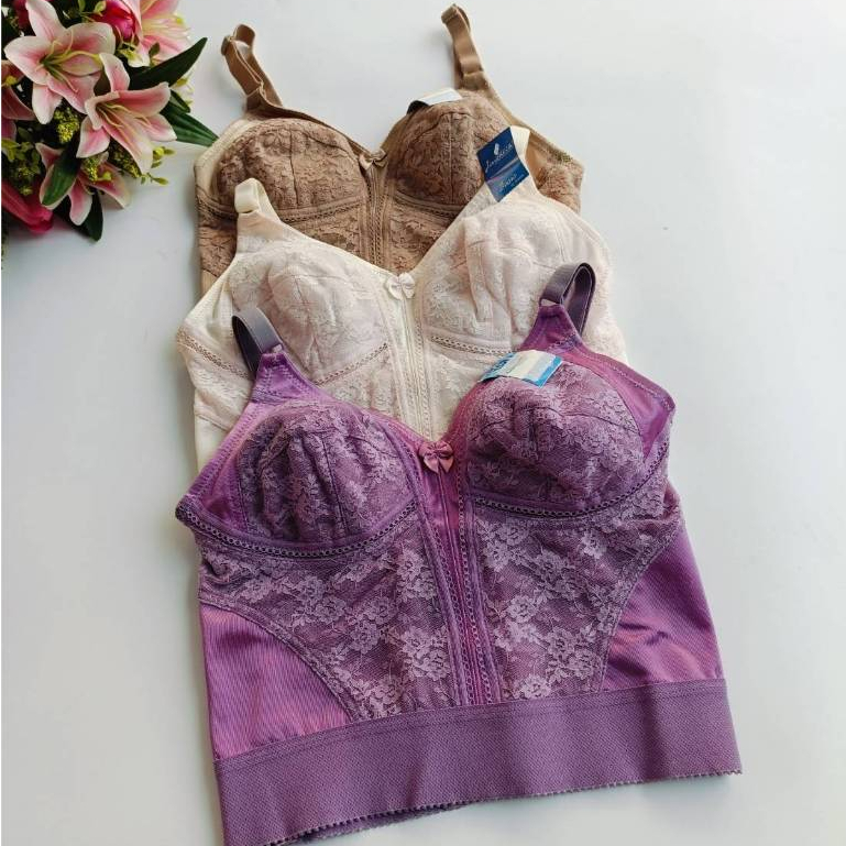จินตนา เสื้อชั้นในตัวยาว Basic bra ไม่มีโครง ฟองน้ำบางๆ มีขอบยางด้านล่าง