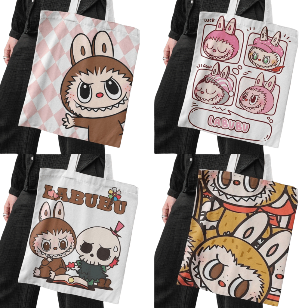 (มีพร้อมส่ง) ถุงผ้าลาบูบู้ LaBB น่ารัก สะพายได้ทุกวัน