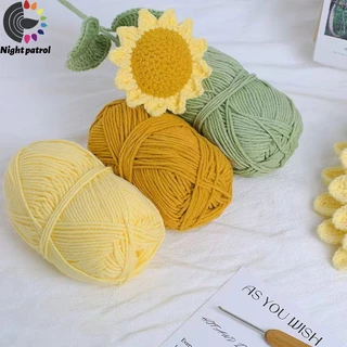 ไหมพรมฝ้าย สำหรับถักโครเชต์ ไหมพรมคอตตอนนม 4ply 25g Milk cotton yarn