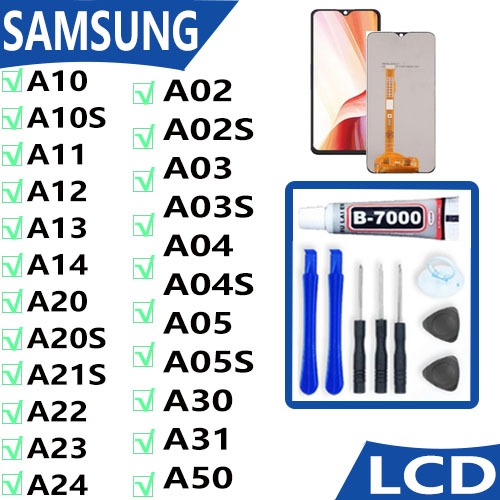 หน้าจอ samsung A02/A02S/A03/A03S/A04/A04S/A05/A05S/A10/A10S/A11/A12/A13/A14/A20/A20S/A21S/A31/A30/A50/A23(5G)/A24(4G)