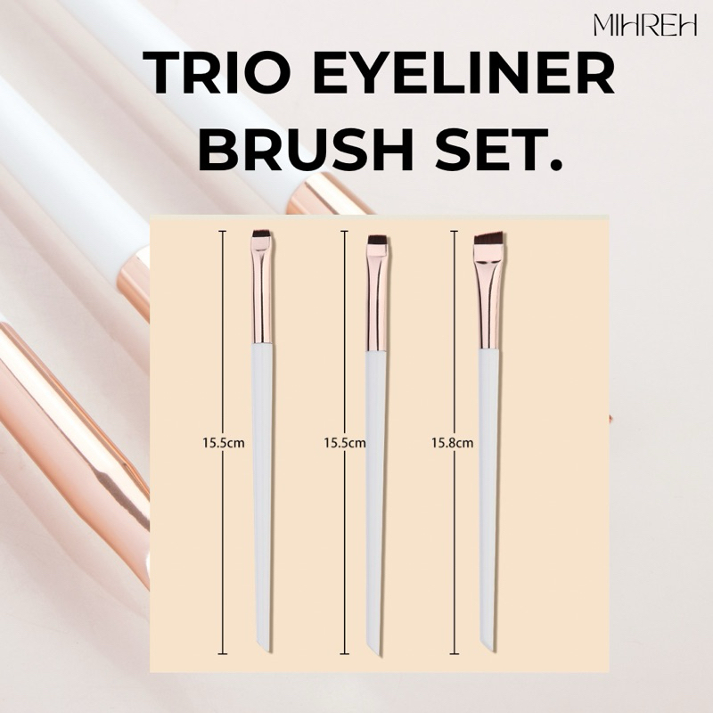 2148 (พร้อมส่ง) Trio Eyeliner Brush Set ชุดแปรงอายไลเนอร์ รูปที่ 3