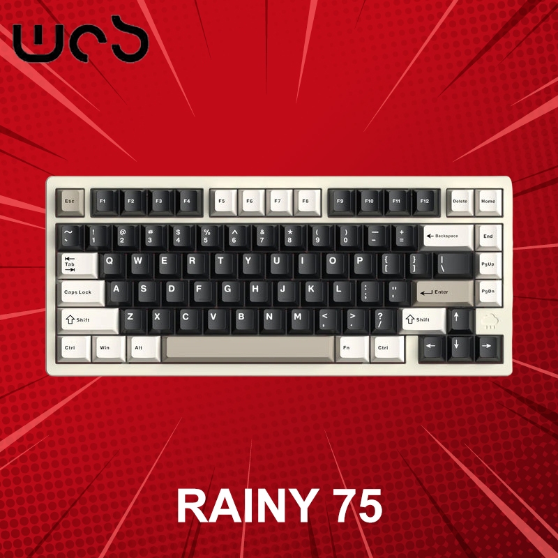 คีย์บอร์ดไร้สาย WOBKEY Rainy 75 (ภาษาอังกฤษ) ประกันศูนย์ 1 ปี