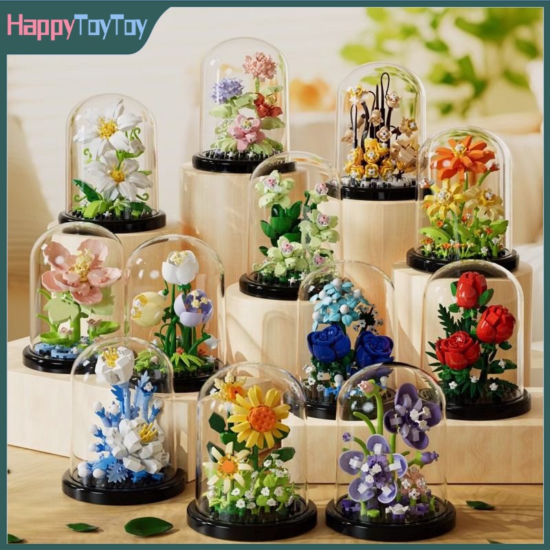ตัวต่อดอกไม้ ดอกไม้ตัวต่อ ดอกไม้ทานตะวัน ตัวต่อ ช่อดอกไม้ DIY ของขวัญวันเกิด