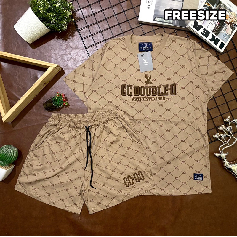 ชุดเช็ท CC เสื้อกับกางเกงงานปักอก