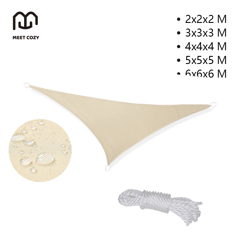 MEET COZY ผ้าบังแดด กันน้ำ 420D/160GSM Sun Shade Sail ผ้าใบบังแดด #1 FA-C