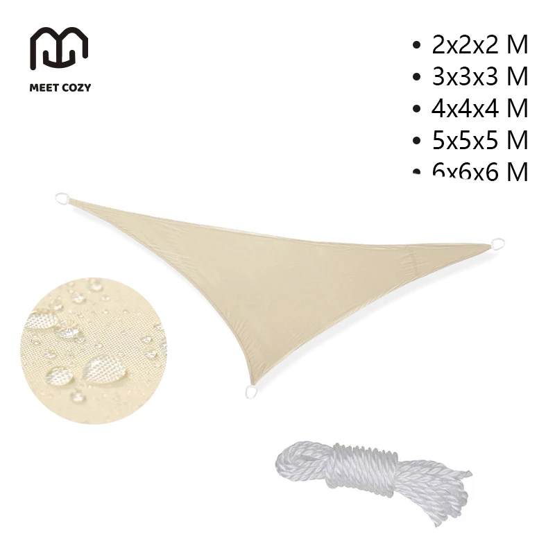MEET COZY ผ้าบังแดด กันน้ำ 420D/160GSM Sun Shade Sail ผ้าใบบังแดด #1 FA-C