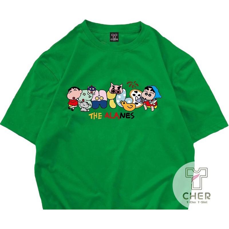 เสื้อยืดสกรีนคอกลม ลาย แก๊งค์ซินจัง น่ารักๆ มีหลายสีให้เลือก ผ้า cotton100% ใส่ได้ทั้งหญิงและชาย