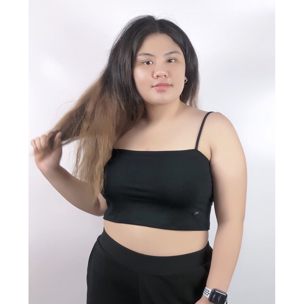 🔥 ½ ตัดกลาง *XL 🔥เสื้อครอปคนอ้วน อก 33-62 นิ้ว สาวอวบ พลัสไซส์ ไซส์ใหญ่ bigsize croptop RU.C